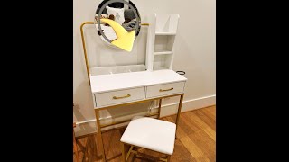 Amazon review Dowinx Vanity Desk [upl. by Altis]