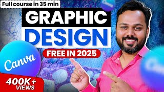 Graphic Design Full Course 2024  Free Tutorial in Hindi  Canva Tutorial for Beginners [upl. by Atteynod350]