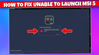 HOW TO FIX UNABLE TO LAUNCH MSI APP PLAYER  MSI CANNOT START BECAUSE OF GRAPHICS RELATED ISSUE [upl. by Yztim774]