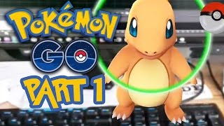 Pokemon GO Gameplay Lets Play  Walkthrough Part 1  FIRST POKEMON [upl. by Reniti532]