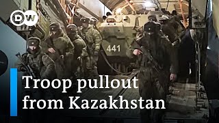 Russialed troops to pull out of Kazakhstan  DW News [upl. by Hterag]