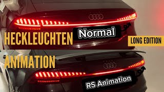 Audi A6 A7 C8 Q8 RS Heckleuchten Animation Vergleich Dynamische Lichtinszenierung Matrix [upl. by Anairam]