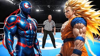 SPIDERMAN 2099 VS GOKU  EPIC BATTLE [upl. by Kinchen]