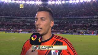 Declaraciones de Vangioni en su despedida  River 1  0 Gimnasia LP  Torneo Transición 2016 [upl. by Beasley144]