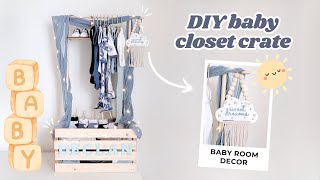 Making The BEST DIY Baby Shower Gift DIY Baby Closet Crate Basket with Cricut amp Glowforge Aura [upl. by Candi147]