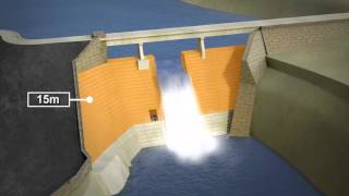 Seqwater explains How ungated dams work animation [upl. by Ebag895]