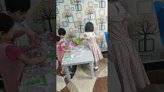 Daneen Yash Al Fatima and Musa enjoying amazing cleaning activity [upl. by Asseniv592]