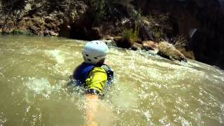 Flipping in Lava Falls Rapid Grand Canyon High Water [upl. by Onitrof460]