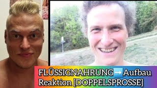 Doppelsprosse Flüssignahrung ➡️ AUFBAU  Rohkostbodybuilder REAGIERT [upl. by Lemyt621]