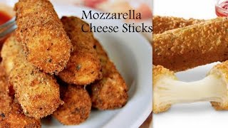 Homemade Mozzarella Sticks RecipeCrispy AppetizerCheese Sticks [upl. by Uhthna744]