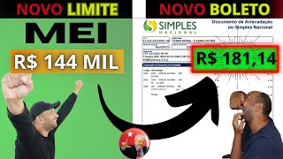 MEI  Lula Vai Aumentar o Limite de Faturamento e também o Valor do Boleto DAS Pra R 18114 [upl. by Fisk]