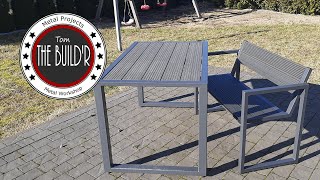 DIY Meble ogrodowe z metalu Metal garden bench Metal forniture MIG MAG welding [upl. by Esya]