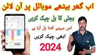 Bijli Ka Bil Check Karne Ka Tarika 2024  How To Check Electricity Bill Online In Pakistan 2024 [upl. by Lubbock]