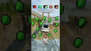 NOOB vs PRO vs HACKER vs HEROBRINE Car Jump Challenge 2 😈 🚗 shorts beamngdrive [upl. by Lehar461]