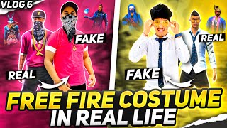 Wearing Free Fire Clothes In Real Life  Reaction on Second ElitePass😵🤣  Two Side Gamers Vlog 6 [upl. by Aileduab]