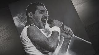 Drawing Freddie Mercury Queen  Florensi Q [upl. by Stirling580]