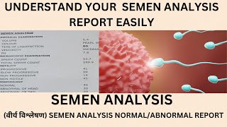 SEMEN ANALYSIS REPORTSEMEN ANALYSIS NORMAL ABNORMAL REPORT Semen REPORT को समझियेवीर्य की जाँच [upl. by Vasyuta4]