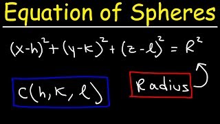 How To Find The Equation of a Sphere Center amp Radius Given The Endpoints of its Diameter [upl. by Ainex]