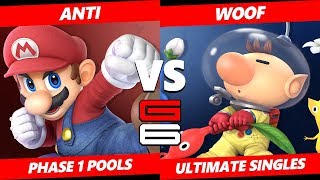 Genesis 6 SSBU  Anti Mario VS WooF Olimar Smash Ultimate Pools [upl. by Delinda]