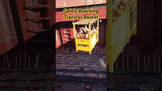 Safely Boarding Transfer Basket shorts ship youtubeshorts sea ytshorts shortsfeed safety yt [upl. by Irahs154]