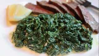 Fast amp Easy Creamed Spinach  Creamy Spinach Side Dish [upl. by Michaeu]