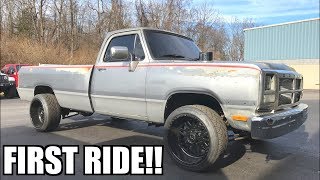 First Ride in the First Gen cummins with COMPOUND TURBOS [upl. by Sollars756]