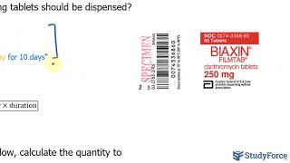 Calculate the quantity of medicine to dispense [upl. by Arlina]