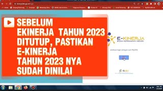 Pastikan eKinerja 2023 SUDAH DINILAI [upl. by Player]