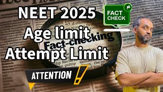 NEET 2025 Age limit and NEET 2025 Attempt limit  Explained in Tamil [upl. by Eldwun635]