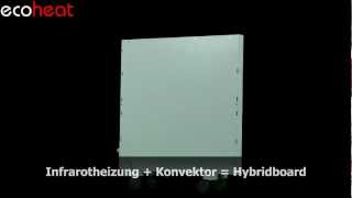 ecoheat Hybridboard 2 in 1 Heizung Infrarotheizung  Konvektor [upl. by Asnarepse]