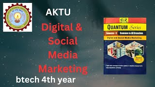 Digital and Social Media Marketing Important Questions for Exams  AKTU 4th Year 8 Sem  KOE 094 [upl. by Ymot221]