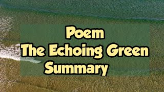 Grade 6  Poem  The Echoing Green  Summary  Oxford Modern English [upl. by Adile]