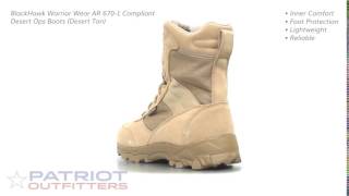 BlackHawk Warrior Wear AR 6701 Compliant Desert Ops Boots Desert Tan [upl. by Robaina778]