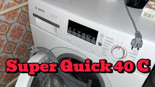 Bosch Serie 2 VarioPerfect  Quick 30 mainwash spinwash configuration [upl. by Regor]