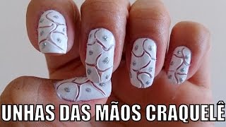 Unhas Decoradas Craquelê [upl. by Reilamag]