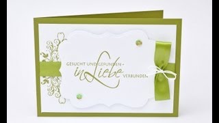 Hochzeitsserie  Gesucht und gefunden in GrünWeiß  Hochzeitseinladung [upl. by Leler]