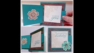 DIY Geburtstagskarte mit quot FlipquotLasche 2018 Kreators Blog Hop StampinUp [upl. by Nnateragram]