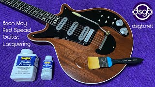 Brian May Red Special Guitar Build Project Body Finishing Part 4 – Rustins Plastic Coating Lacquer [upl. by Steven]