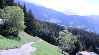 360 view of Lauterbrunnen Valley from Ledibach Bench above Wengen Switzerland [upl. by Fennessy424]