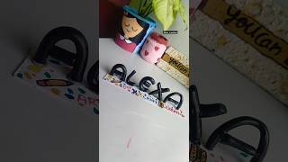 Diy 3D name plate ideashow to make 3D name plate from clay trending shorts art craft [upl. by Ayotas10]