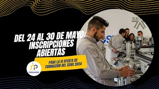 Del 24 al 30 de mayo Inscripciones abiertas para la III Oferta de Formación del SENA 2024 [upl. by Revilo]