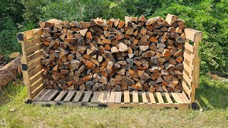 DIY Firewood Rack for FREE [upl. by Anenahs747]