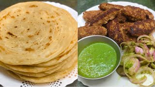 Seekh paratha with Chatni Recipe  Lachedar Paratha kabab Recipe  कबाब पराठा साथ में जबरदस्त चटनी [upl. by Asil]