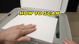 How to Scan Using the HP Deskjet 2700e 2752e 2710e Printer [upl. by Aynwad]