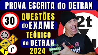 PERGUNTAS da PROVA do DETRAN 2024  EXAME TEÓRICO do DETRAN 2024  SIMULADO DETRAN QUESTÕES 2024 [upl. by Oniratac123]