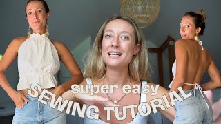 Beginner friendly sewing tutorial  Willow Top  open back top  digital sewing pattern [upl. by Yduj]