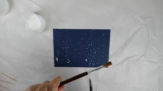 Spatter painting night sky [upl. by Kcirddor]