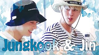 Jin  Jungkook  Jinkooks moments part 52 [upl. by Lhok]