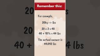 EASILY Convert Kilograms To Pounds  KG To Lbs  Useful Trick [upl. by Ahsaeyt886]