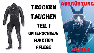 Trocken und Tauchen Der Trockentauchanzug oder Drysuit [upl. by Aldos605]